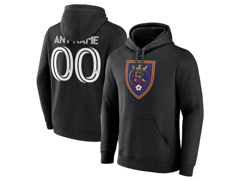 Men's Real Salt Lake Custom Pullover Hoodie - Black