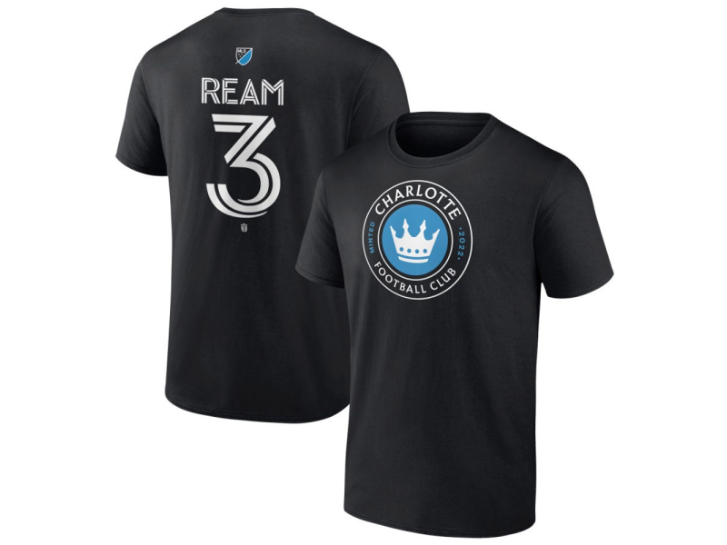 Men's Charlotte FC #3 Tim Ream Team Authentic T-Shirt - Black