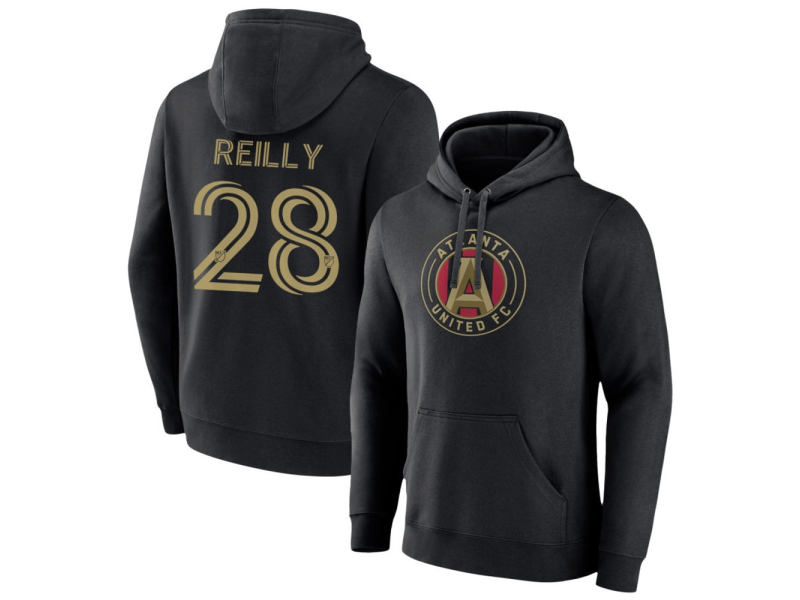 Men's Atlanta United FC #28 Will Reilly Pullover Hoodie - Black