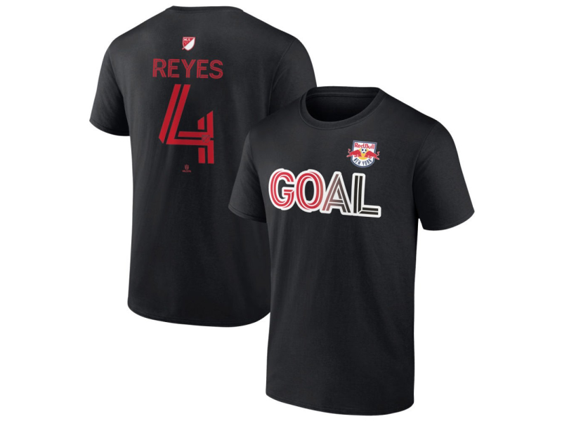 Youth New York Red Bulls Goal #4 Andres Reyes T-Shirt - Black