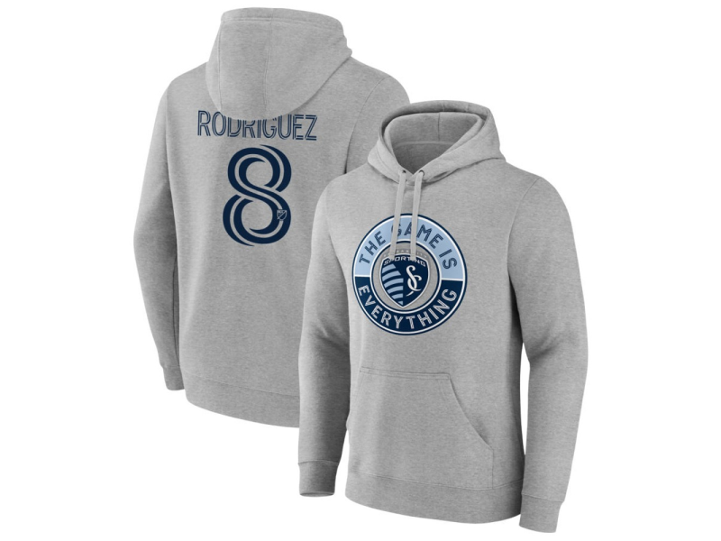 Men's Sporting Kansas City The Game Is Everything #8 Memo Rodriguez Pullover Hoodie - Gray