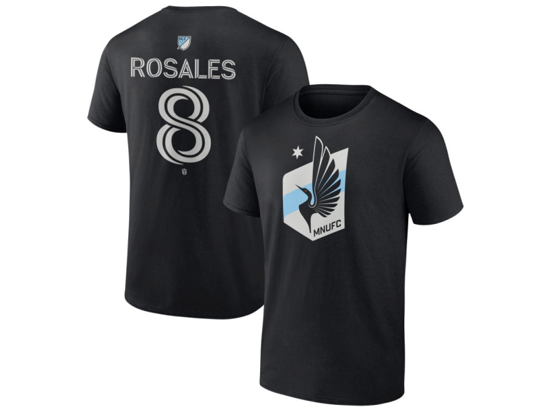 Youth Minnesota United FC #8 Joseph Rosales Team Authentic T-Shirt - Black