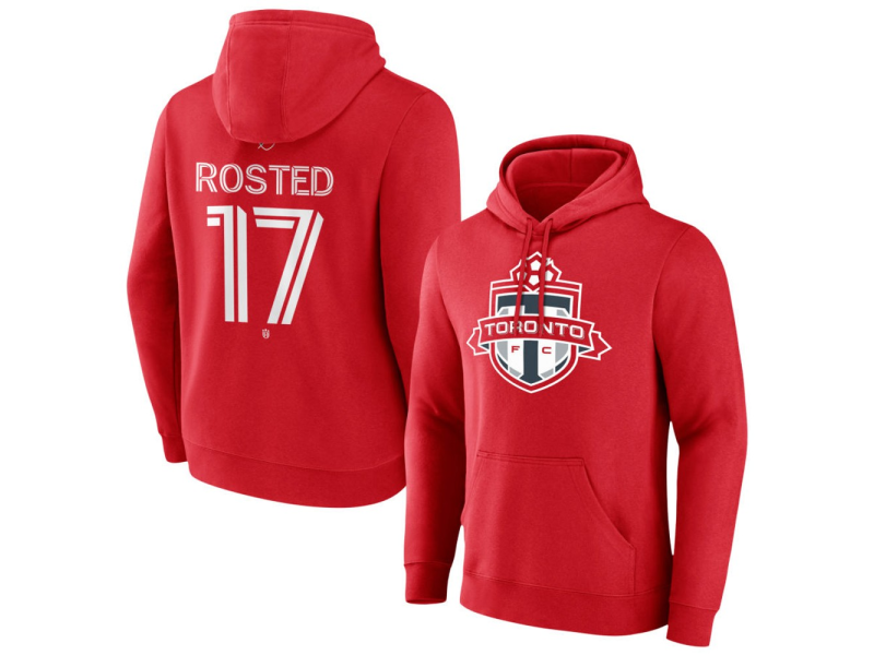 Men's Toronto FC #17 Sigurd Rosted Team Authentic Pullover Hoodie - Red