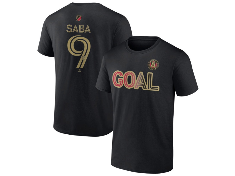Men's Atlanta United FC Goal #9 Saba T-Shirt - Black