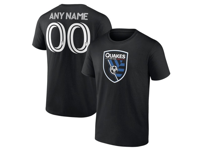 Men's San Jose Earthquakes Custom T-Shirt - Black