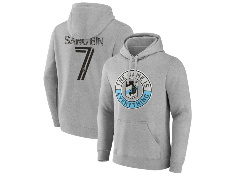 Men's Minnesota United FC The Game Is Everything #7 Sang Bin Pullover Hoodie - Gray
