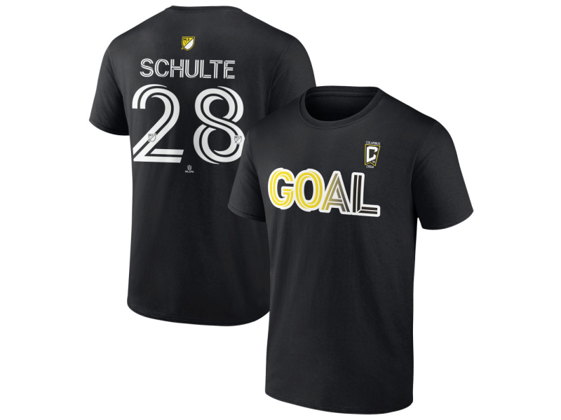 Men's Columbus Crew Goal #28 Patrick Schulte T-Shirt - Black