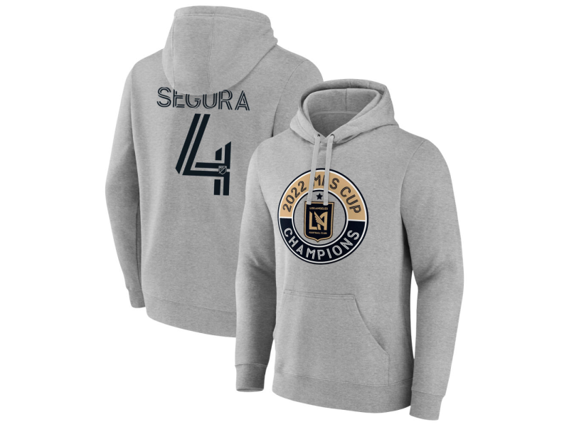 Men's LAFC The Game Is Everything #4 Eddie Segura Pullover Hoodie - Gray