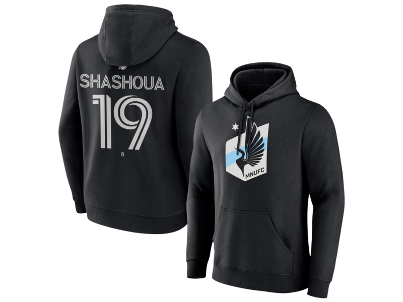 Men's Minnesota United FC #19 Samuel Shashoua Team Authentic Pullover Hoodie - Black