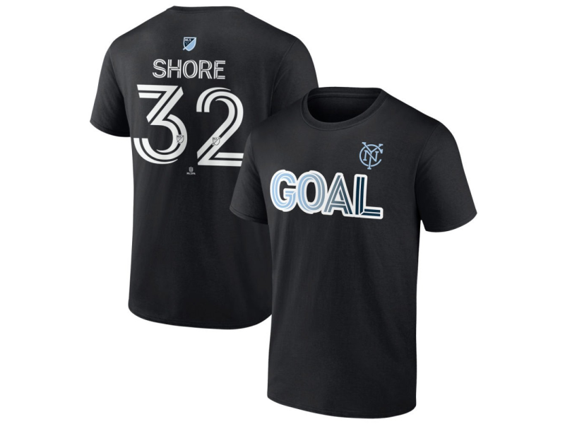 Youth New York City FC Goal #32 Jonny Shore T-Shirt - Black