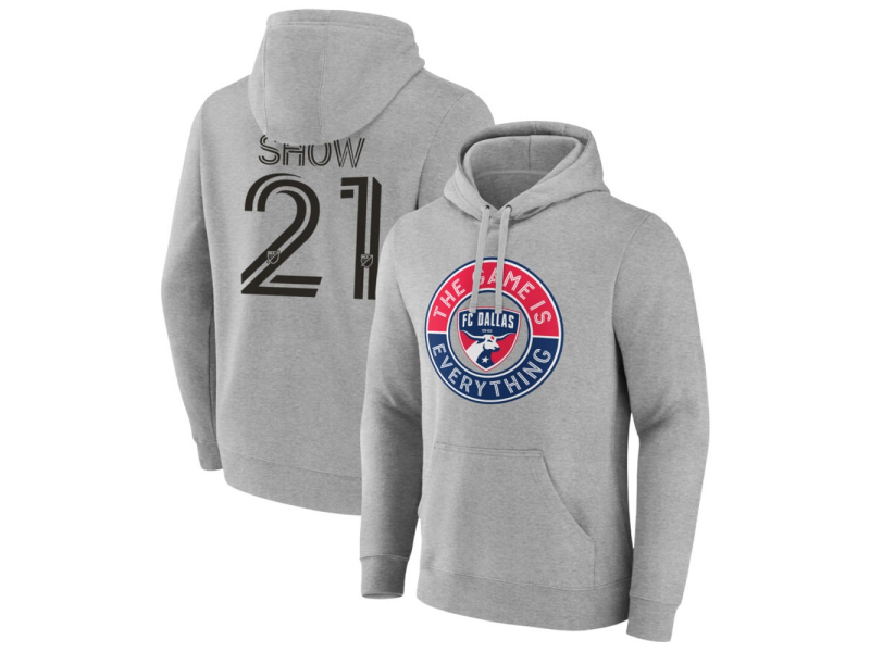 Men's FC Dallas The Game Is Everything #21 Manuel Cafumana Show Pullover Hoodie - Gray