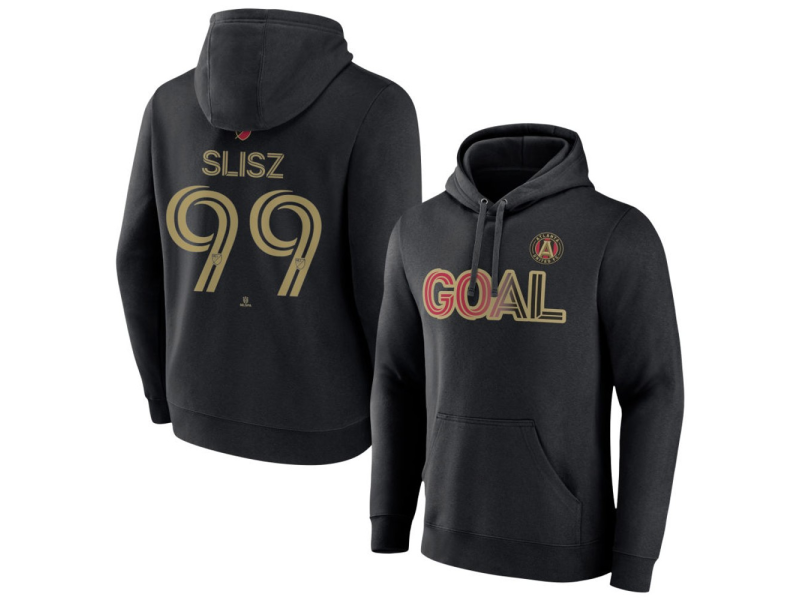 Men's Atlanta United FC Goal #99 Bartosz Slisz Pullover Hoodie - Black