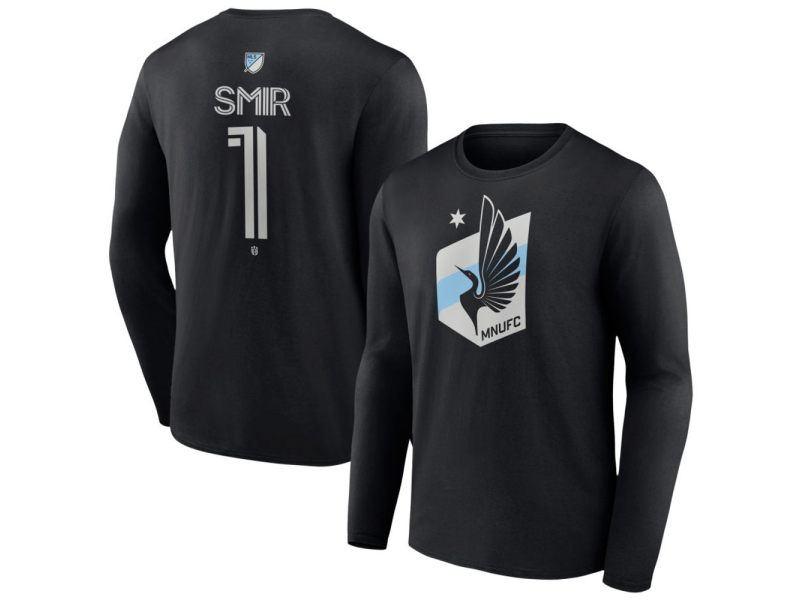 Men's Minnesota United FC #1 Alec Smir Team Authentic Long Sleeve T-Shirt - Black