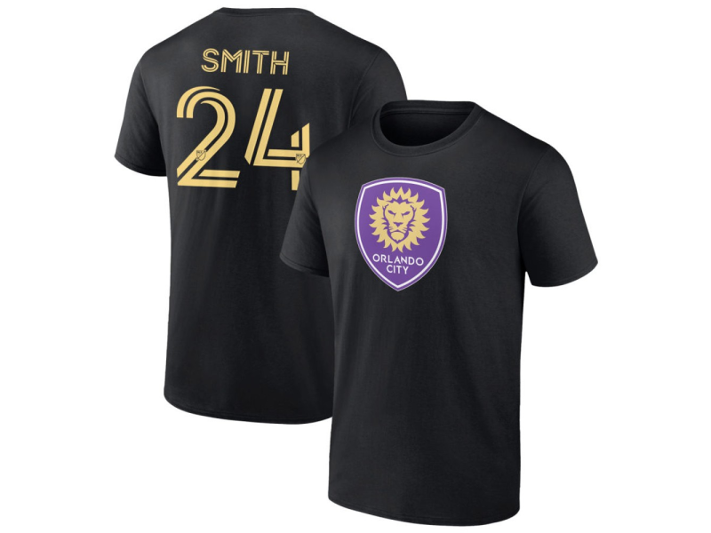Men's Orlando City SC #24 Kyle Smith T-Shirt - Black