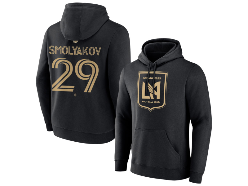 Men's LAFC #29 Artem Smolyakov Team Authentic Pullover Hoodie - Black