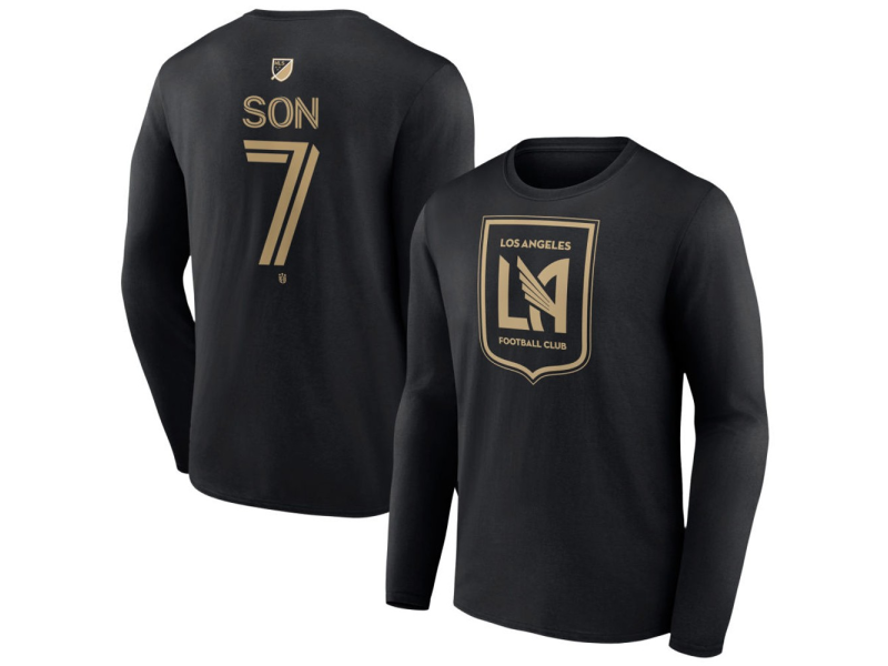 Youth LAFC #7 Son Heung-Min Team Authentic Long Sleeve T-Shirt - Black