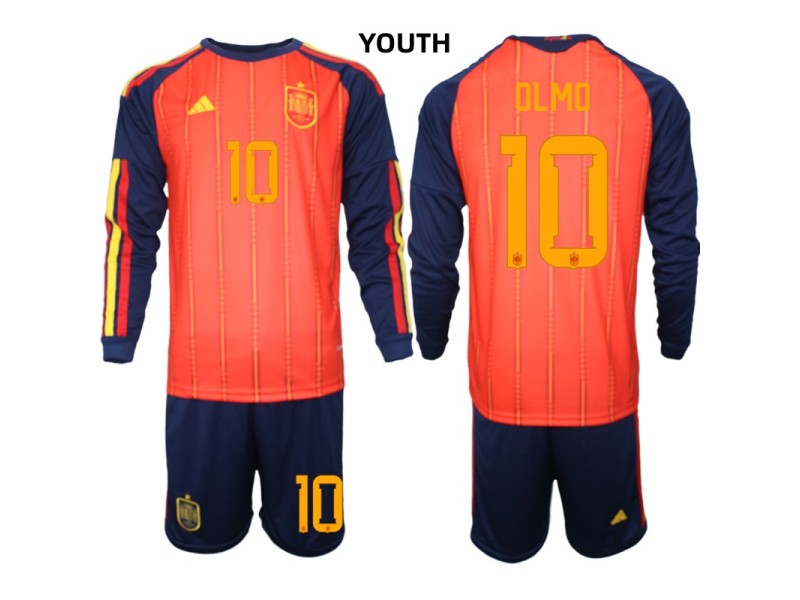Youth OLMO Spain 2026 World Cup Home Fan Jersey - Red