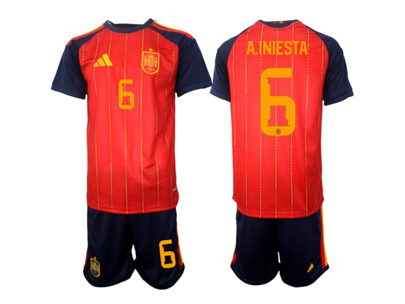 A.INIESTA Spain 2026 World Cup Home Fan Jersey - Red
