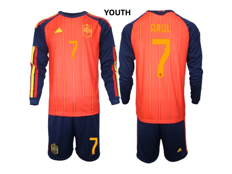 Youth RAUL Spain 2026 World Cup Home Fan Jersey - Red