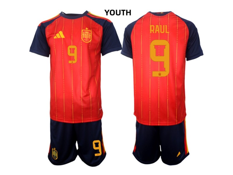 Youth RAUL Spain 2026 World Cup Home Fan Jersey - Red