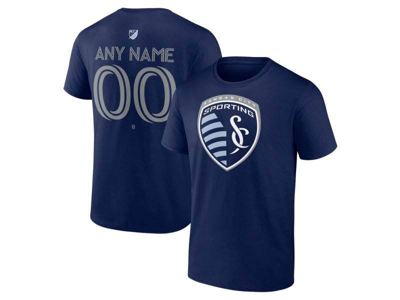 Youth Sporting Kansas City Custom Team Authentic T-Shirt - Navy