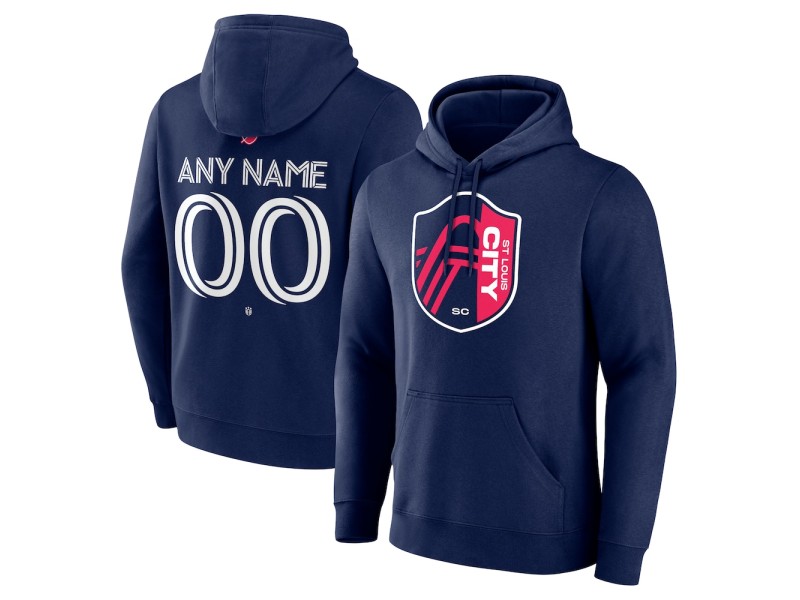 Men's St. Louis City SC Custom Team Authentic Pullover Hoodie - Navy