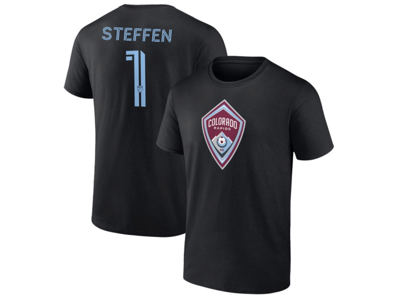 Men's Colorado Rapids #1 Zack Steffen T-Shirt - Black