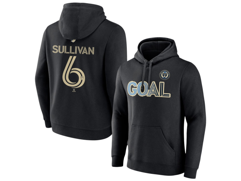 Men's Philadelphia Union Goal #6 Cavan Sullivan Pullover Hoodie - Black