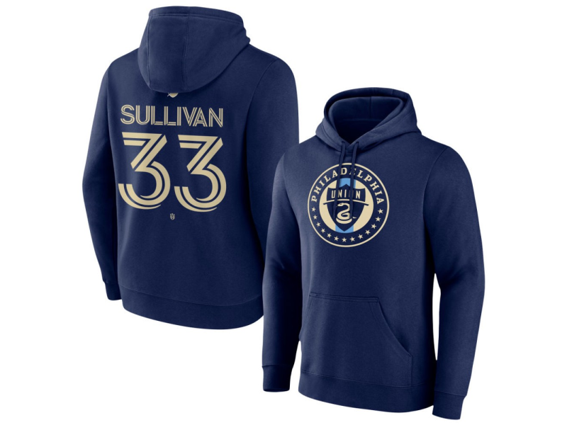 Men's Philadelphia Union #33 Quinn Sullivan Team Authentic Pullover Hoodie - Navy