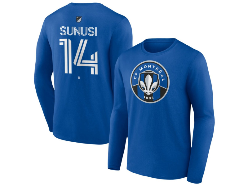 Youth CF Montreal #14 Sunusi Ibrahim Team Authentic Long Sleeve T-Shirt - Royal