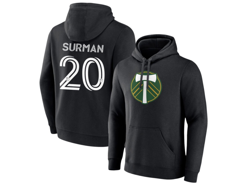 Men's Portland Timbers #20 Finn Surman Pullover Hoodie - Black