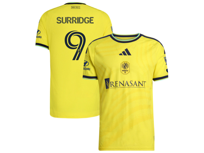 Sam Surridge Nashville SC 2026 The Reverb Edition Player Version Jersey - Yellow With Patch