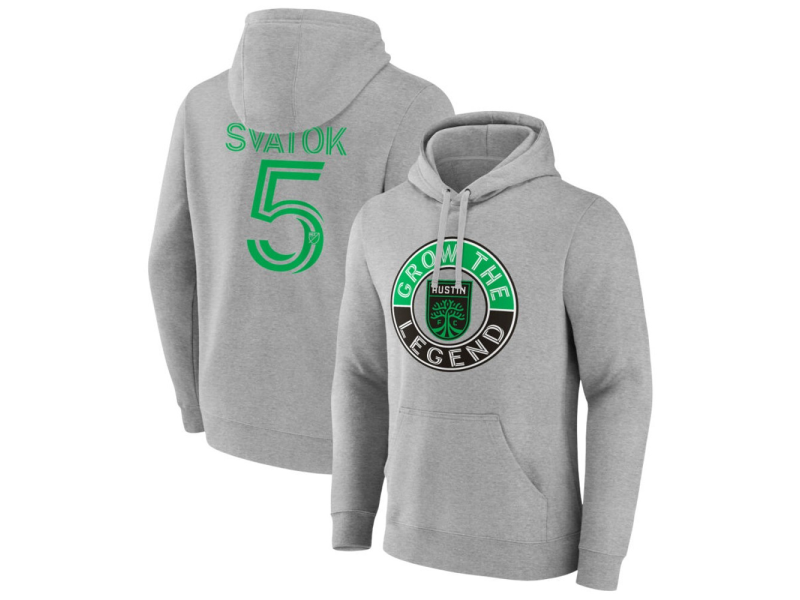 Men's Austin FC The Game Is Everything #5 Oleksandr Svatok Pullover Hoodie - Gray