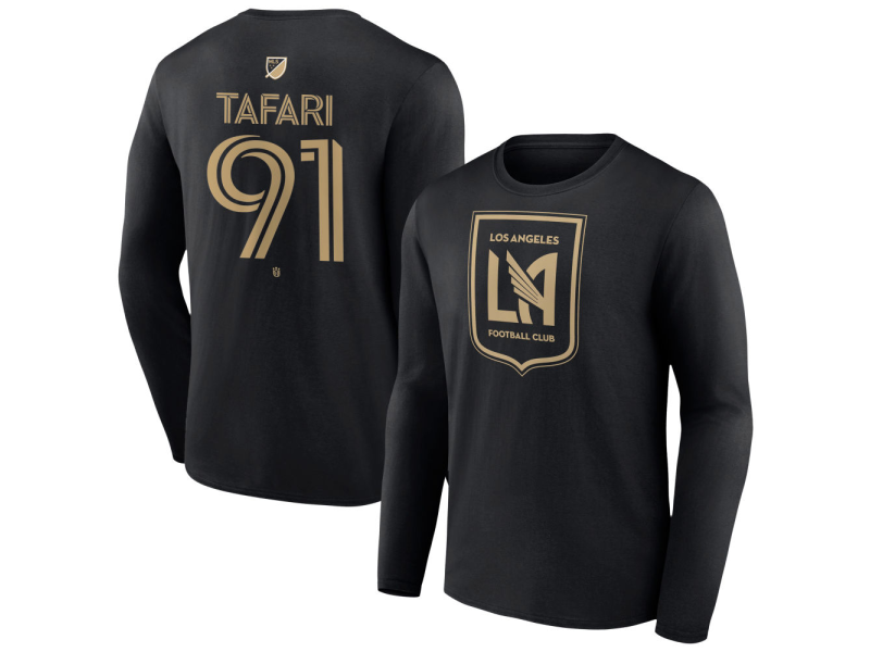Men's LAFC #91 Nkosi Tafari Team Authentic Long Sleeve T-Shirt - Black