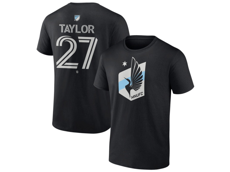 Youth Minnesota United FC #27 David Taylor Team Authentic T-Shirt - Black