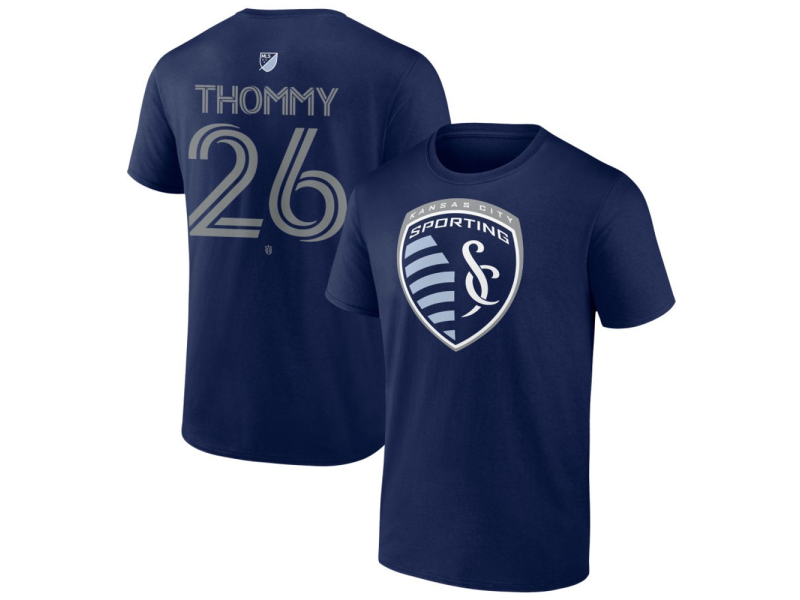 Youth Sporting Kansas City #26 Erik Thommy Team Authentic T-Shirt - Navy