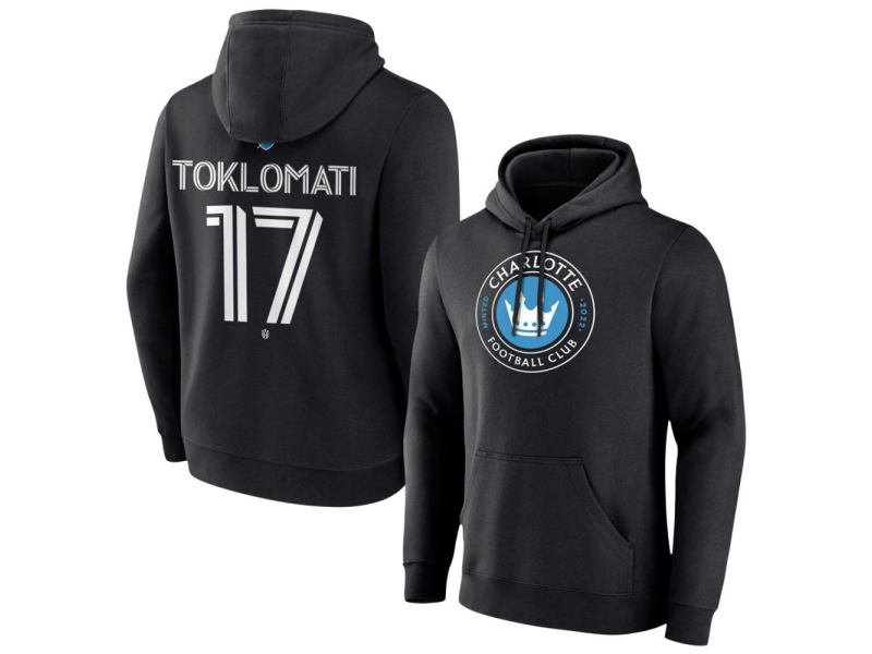 Men's Charlotte FC #17 Idan Toklomati Team Authentic Pullover Hoodie - Black