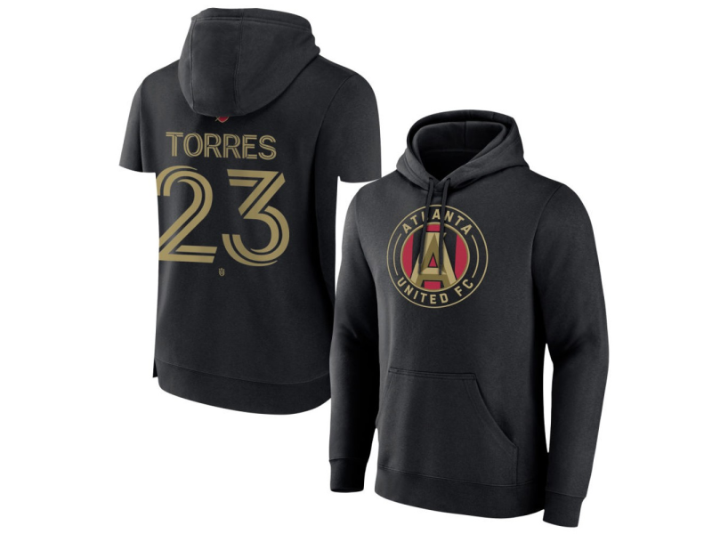 Men's Atlanta United FC #23 Adyn Torres Team Authentic Pullover Hoodie - Black