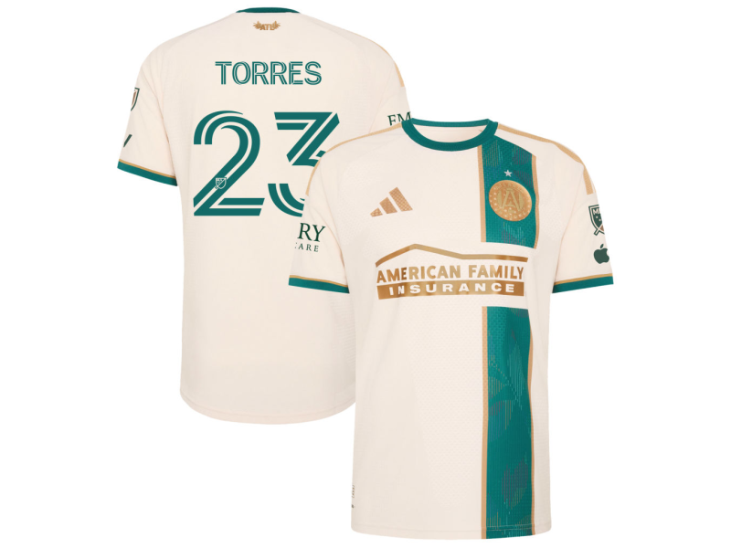 Adyn Torres Atlanta United FC 2026 Spirit Of '96 Player Version Jersey - Tan With Patch