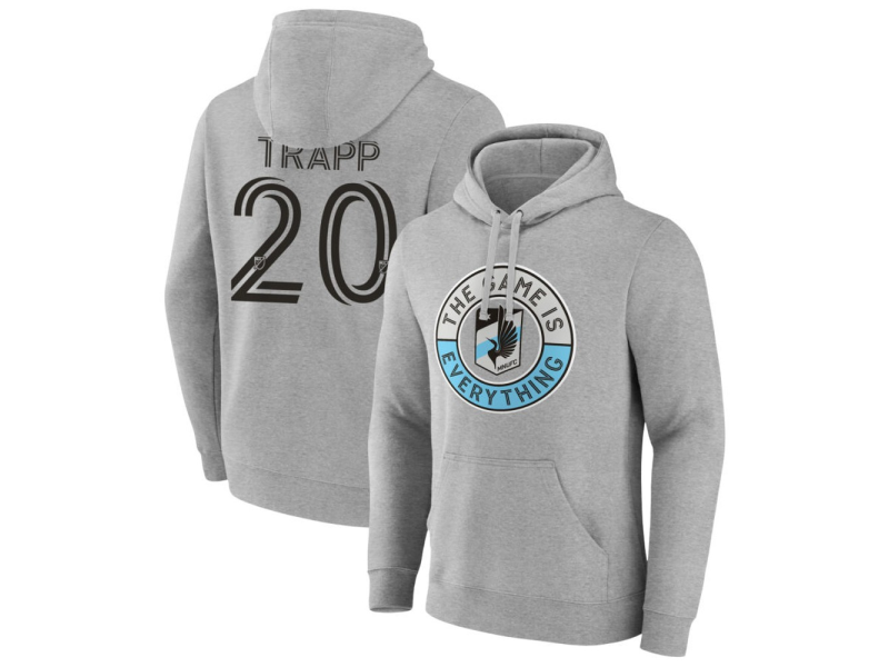 Men's Minnesota United FC The Game Is Everything #20 Wil Trapp Pullover Hoodie - Gray