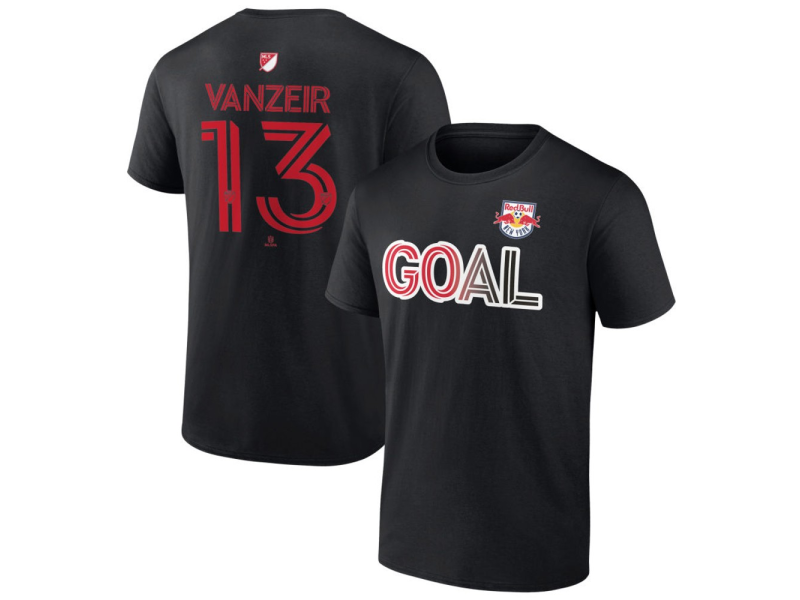 Men's New York Red Bulls Goal #13 Dante Vanzeir T-Shirt - Black