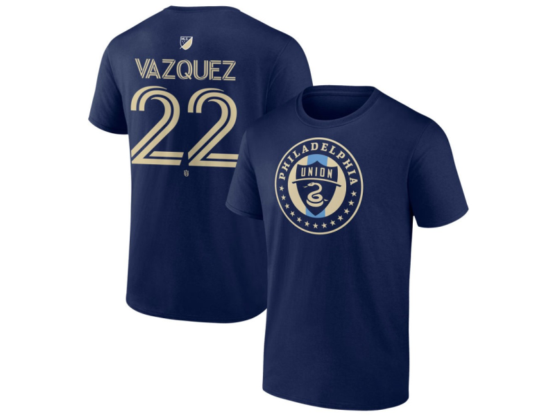 Men's Philadelphia Union #22 David Vazquez Team Authentic T-Shirt - Navy