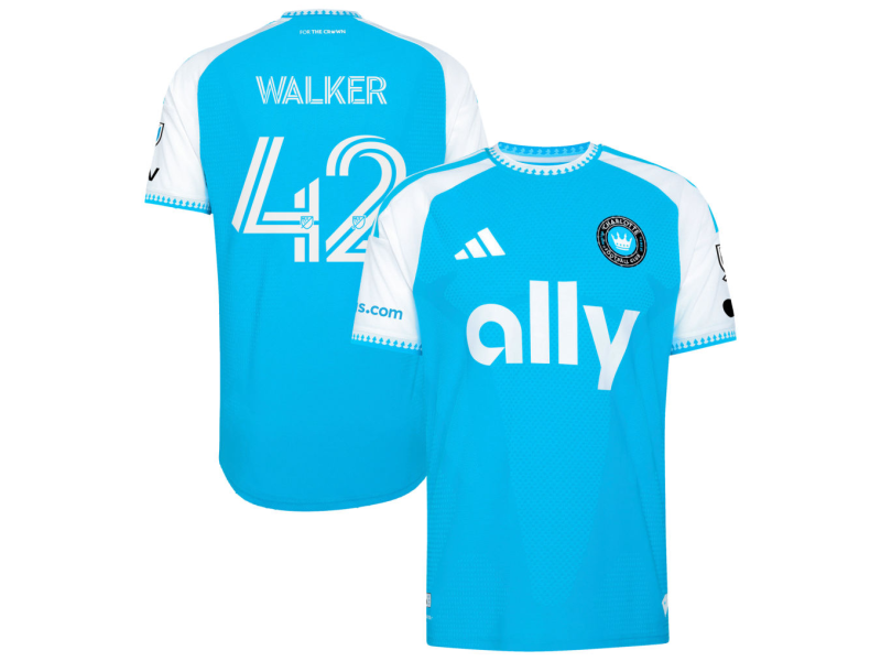 Isaac Walker Charlotte FC 2026 Carolina Kit: Crowns Up Player Version Jersey - Blue With Patch