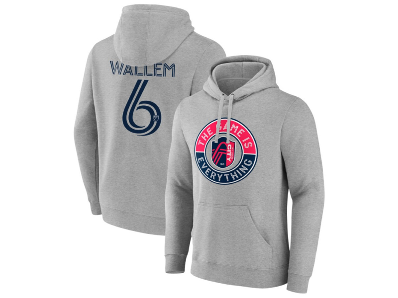 Men's St. Louis City SC The Game Is Everything #6 Conrad Wallem Pullover Hoodie - Gray