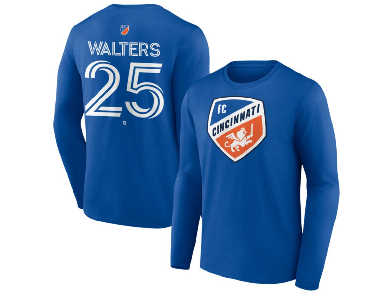Youth FC Cincinnati #25 Paul Walters Team Authentic Long Sleeve T-Shirt - Royal