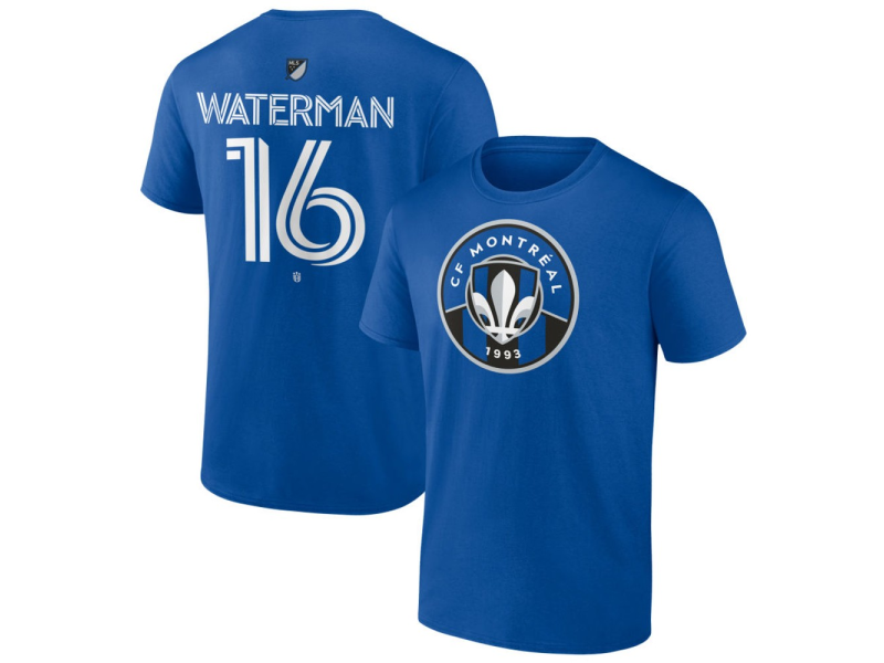 Youth CF Montreal #16 Joel Waterman Team Authentic T-Shirt - Royal