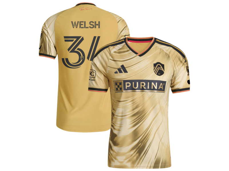 Collin Welsh St. Louis CITY SC 2026 The Tina Turner Edition Player Version Jersey - Yellow With Patch