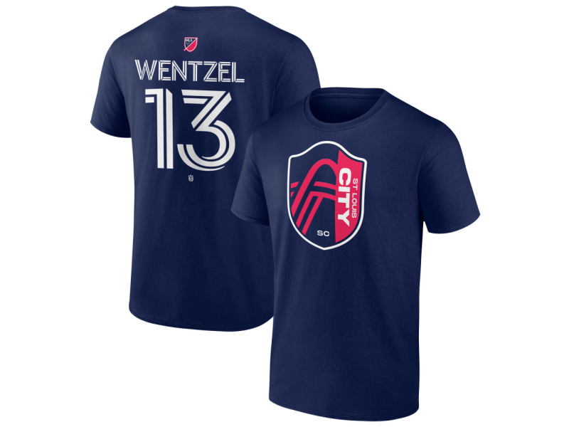 Men's St. Louis City SC #13 Michael Wentzel Team Authentic T-Shirt - Navy