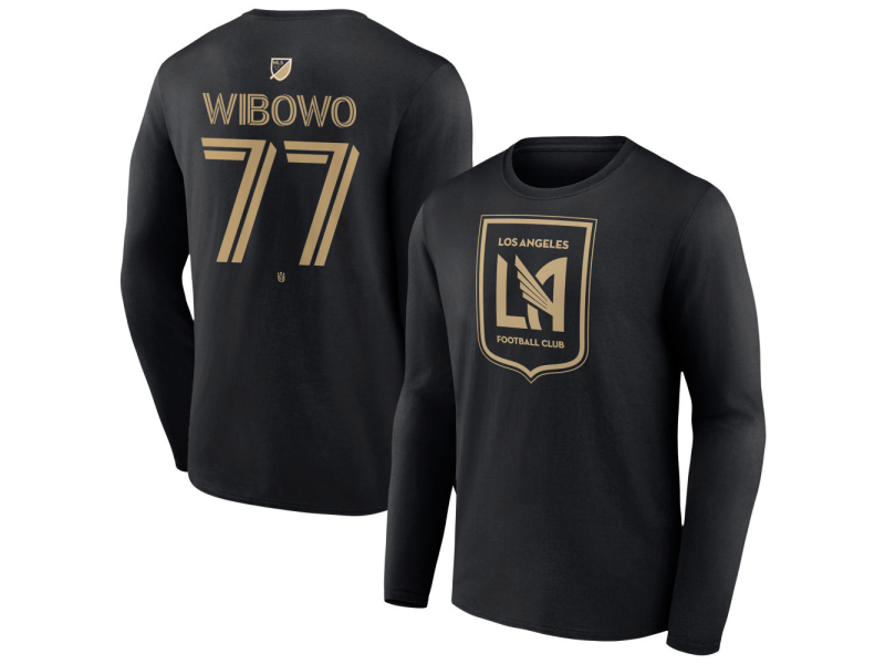 Men's LAFC #77 Adrian Wibowo Team Authentic Long Sleeve T-Shirt - Black