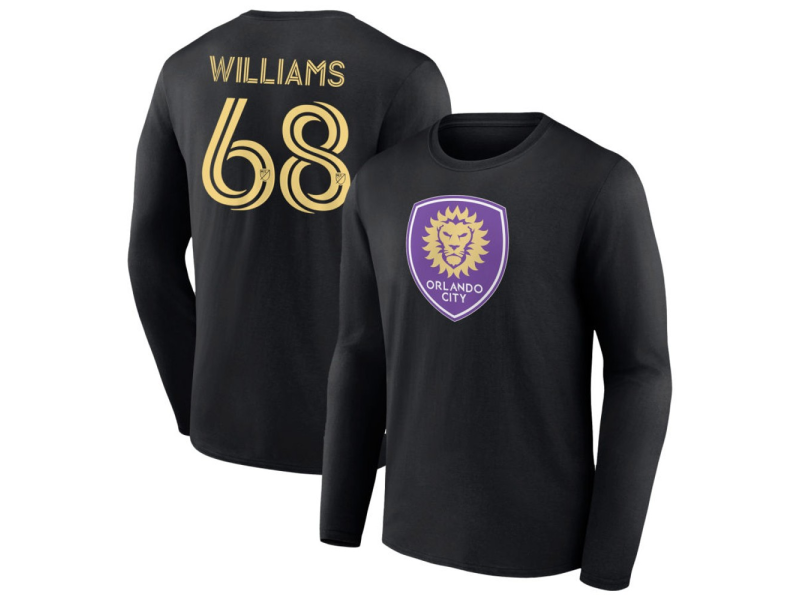 Men's Orlando City SC #68 Thomas Williams Long Sleeve T-Shirt - Black